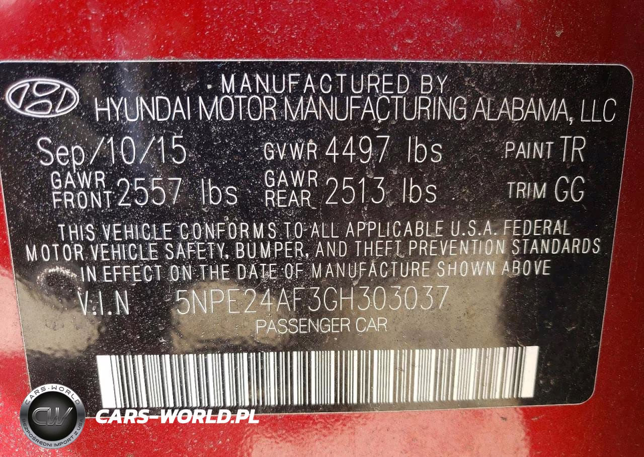 2016 Hyundai Sonata Se VIN:5NPE24AF3GH303037 - 12