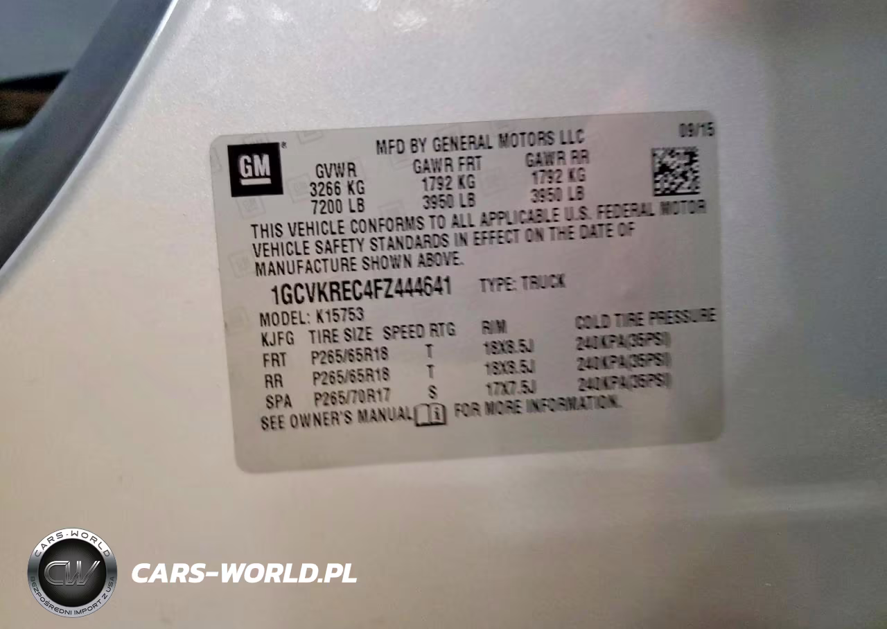 2015 Chevrolet Silverado K1500 Lt VIN:1GCVKREC4FZ444641 - 12
