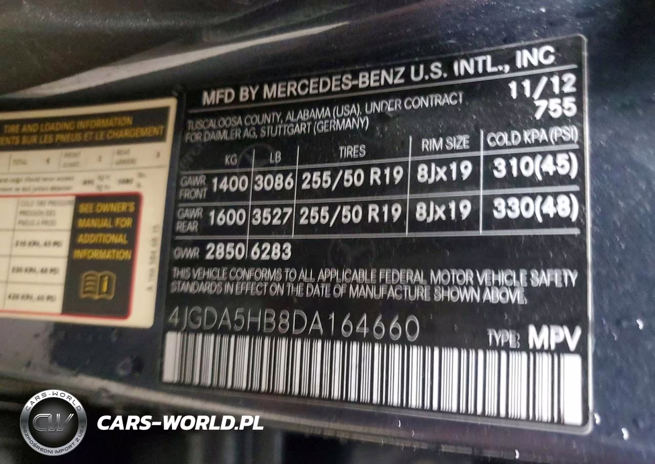 2013 Mercedes-Benz Ml 350 4Matic VIN:4JGDA5HB8DA164660 - 13