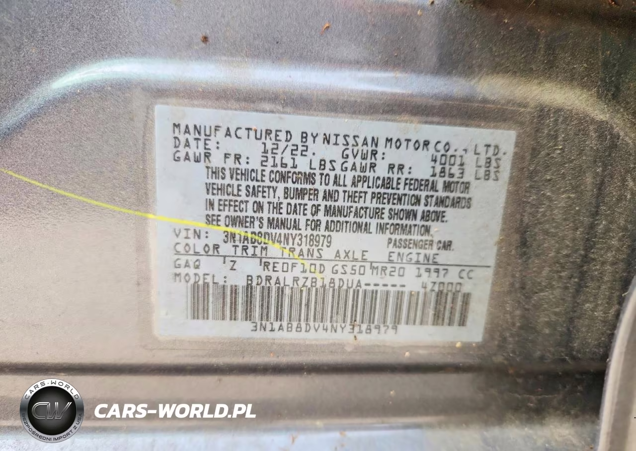 2022 Nissan Sentra Sr VIN:3N1AB8DV4NY318979 - 12