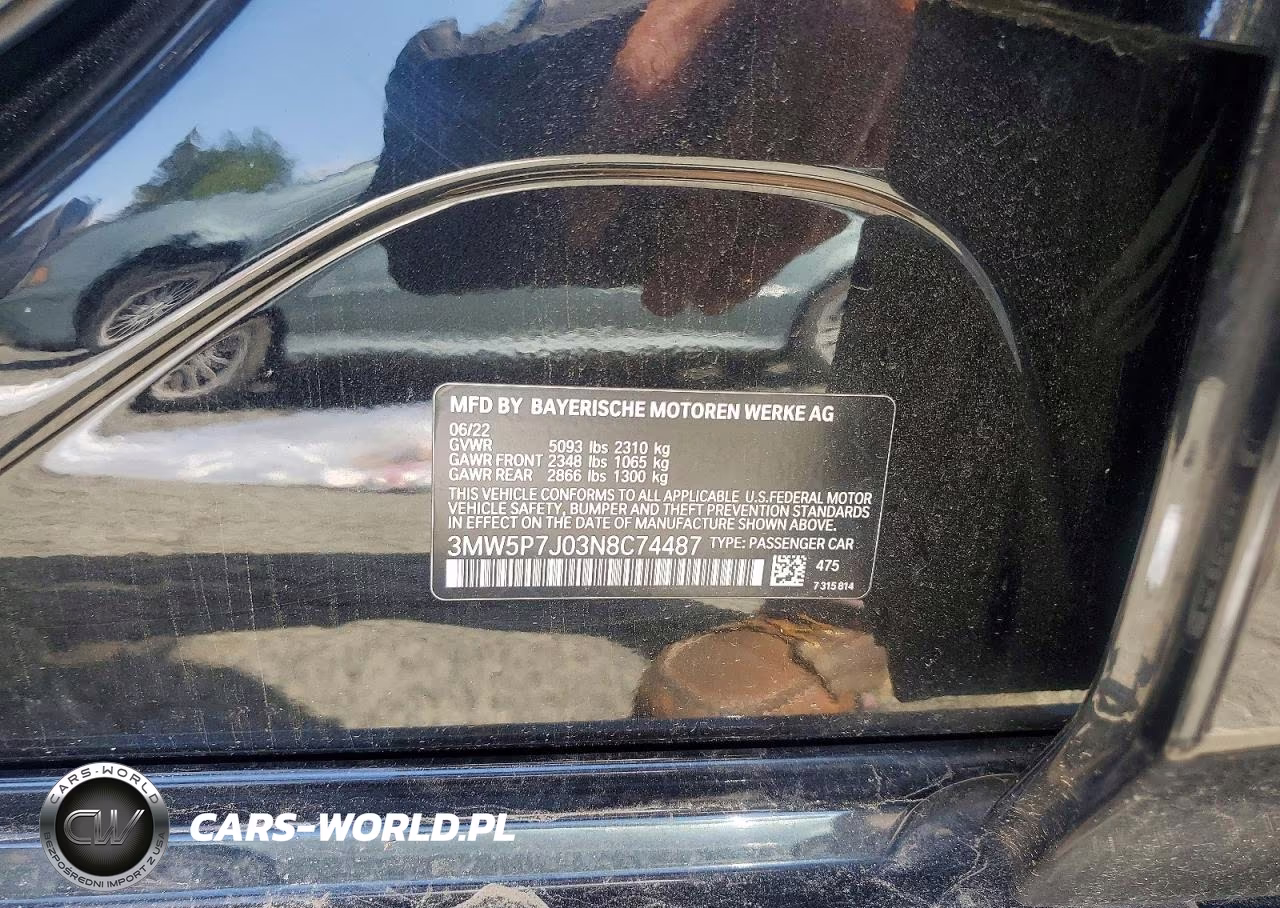2022 BMW 330E VIN:3MW5P7J03N8C74487 - 12