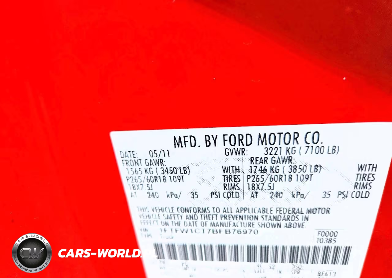 2011 Ford F150 Supercrew VIN:1FTFW1CT7BFB76970 - 12