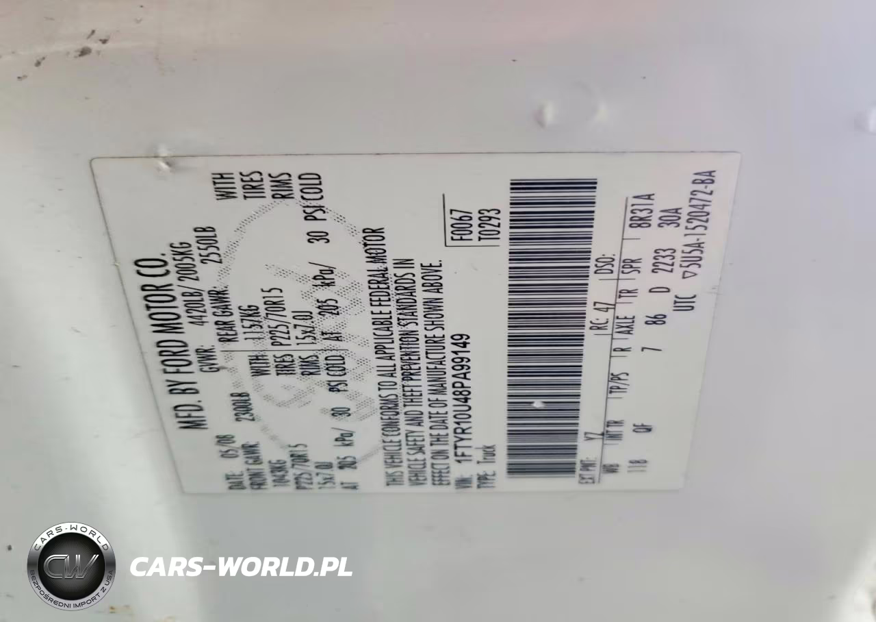 2008 Ford Ranger VIN:1FTYR10U48PA99149 - 12