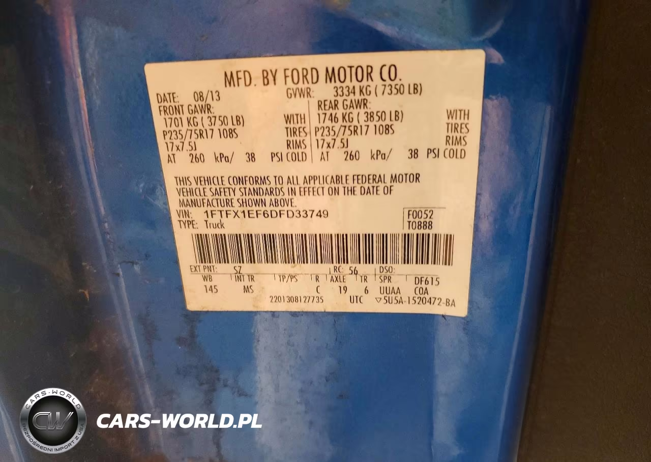 2013 Ford F150 Super Cab VIN:1FTFX1EF6DFD33749 - 12