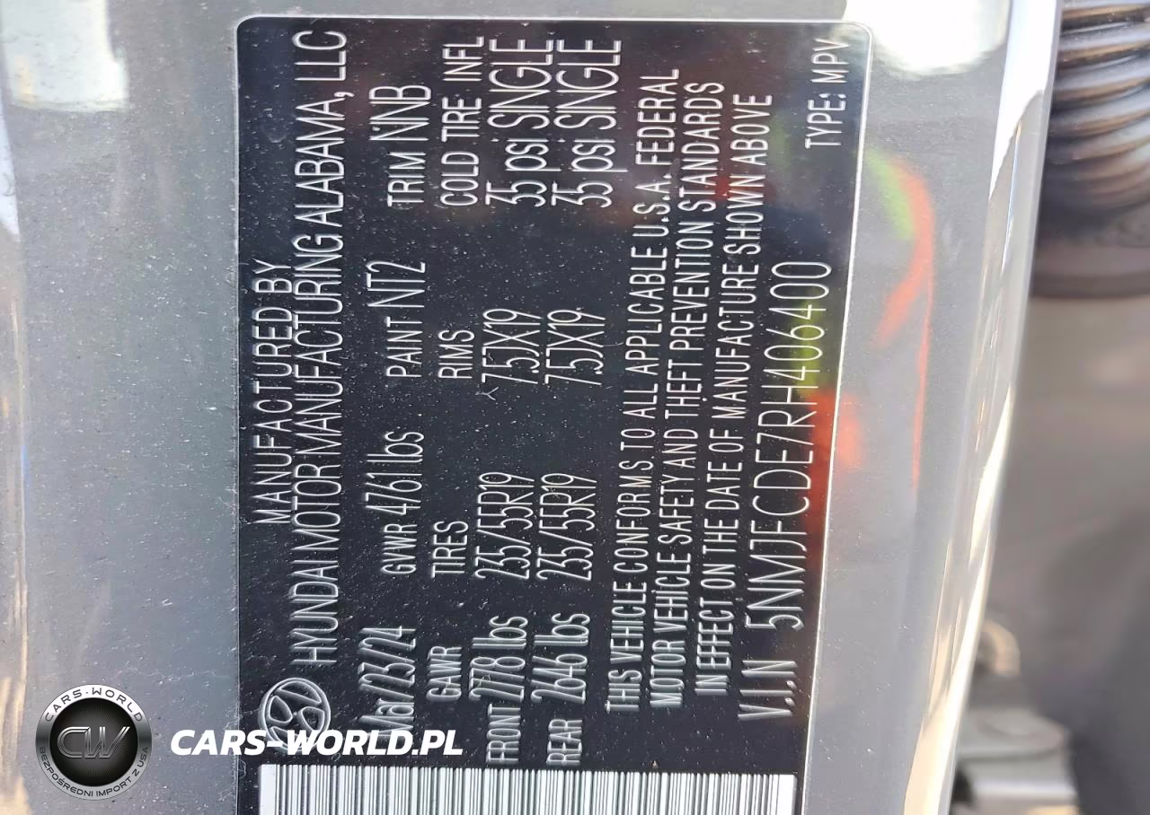 2024 Hyundai Tucson Sel VIN:5NMJFCDE7RH406400 - 14