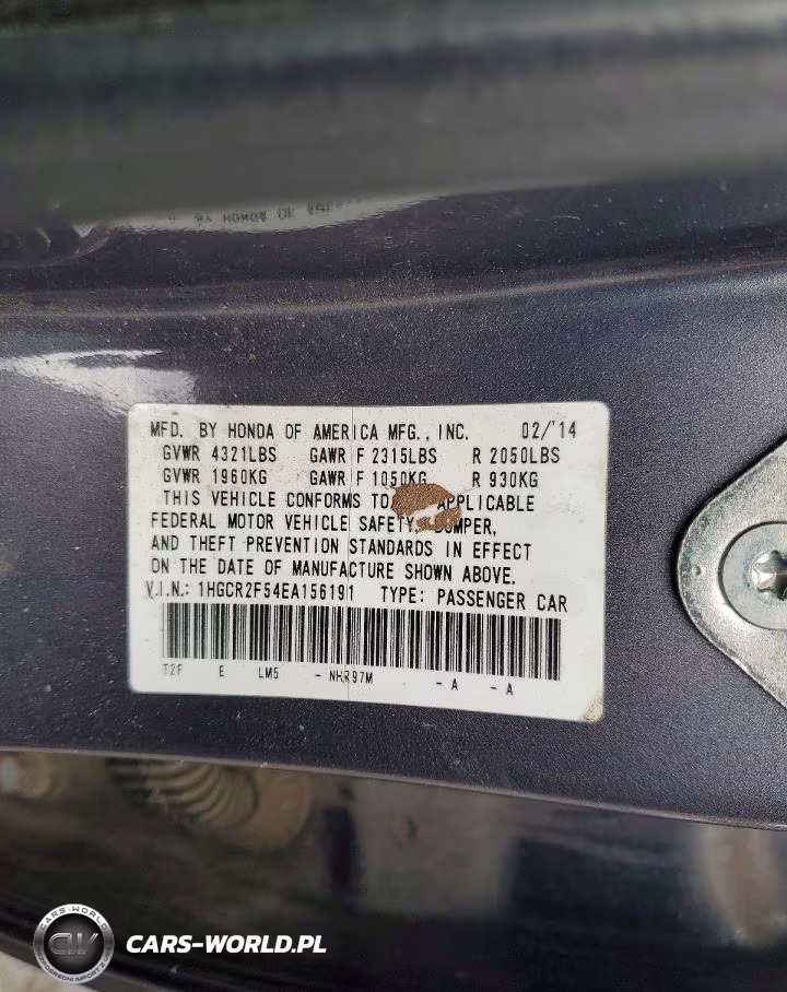 2014 Honda Accord Sport VIN:1HGCR2F54EA156191 - 13