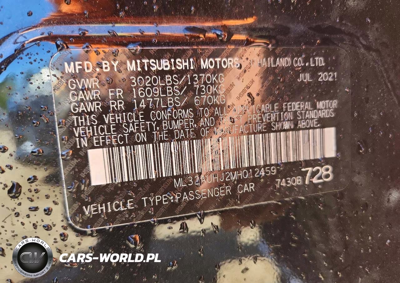 2021 Mitsubishi Mirage Es VIN:ML32AUHJ2MH012459 - 12