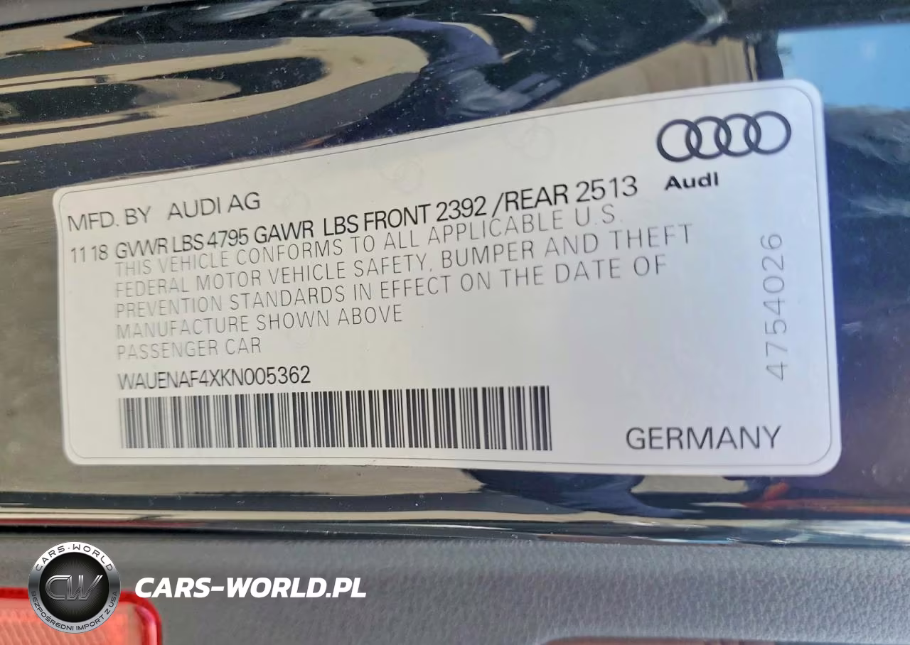 2019 Audi A4 Premium Plus VIN:WAUENAF4XKN005362 - 12