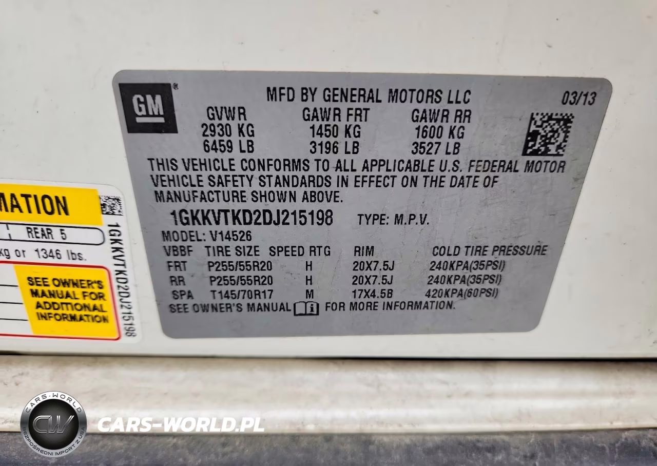 2013 GMC Acadia Denali VIN:1GKKVTKD2DJ215198 - 13