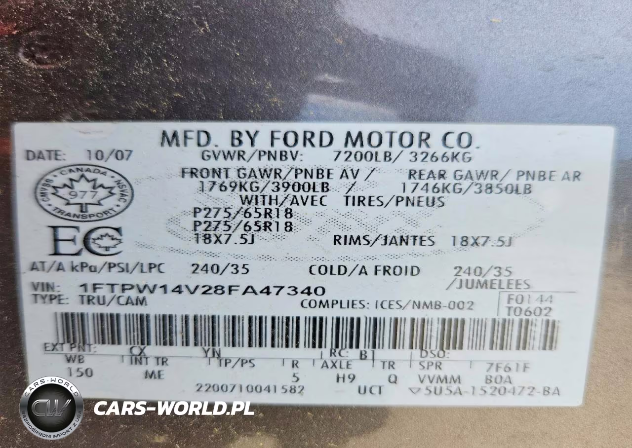 2008 Ford F150 Supercrew VIN:1FTPW14V28FA47340 - 13