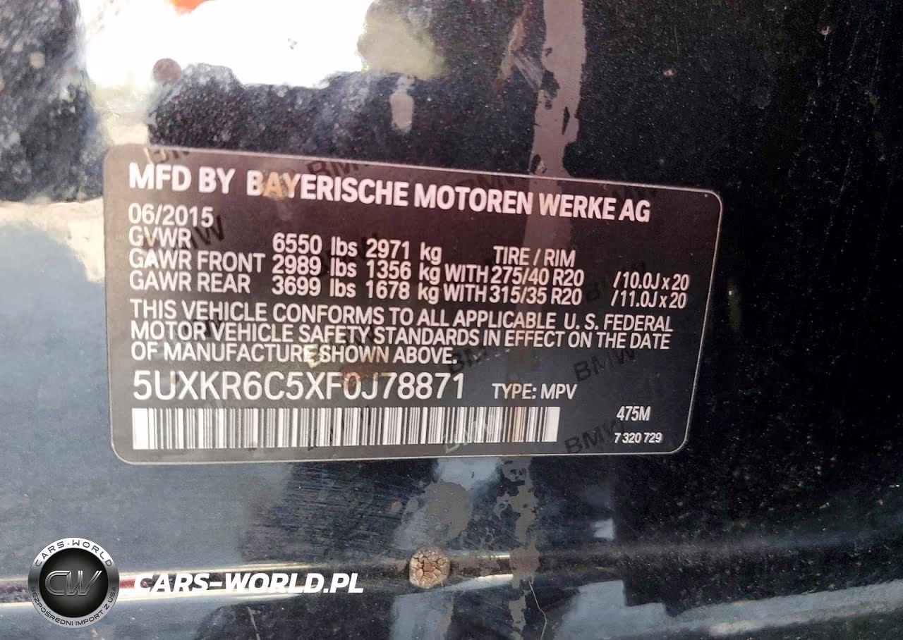 2015 BMW X5 xDrive50I VIN:5UXKR6C5XF0J78871 - 13