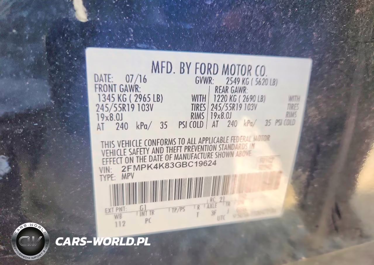 2016 Ford Edge Titanium VIN:2FMPK4K83GBC19624 - 14
