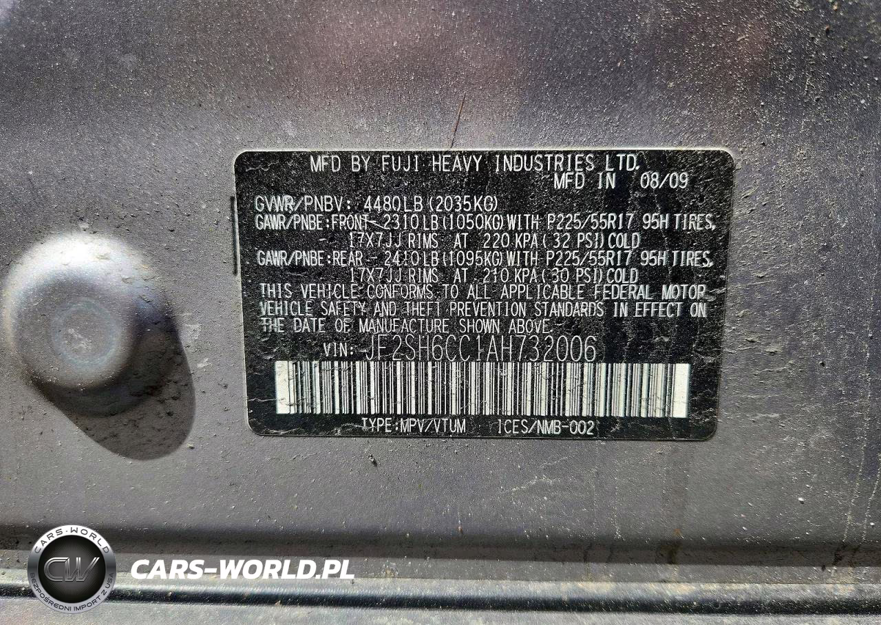 2010 Subaru Forester 2.5X Premium VIN:JF2SH6CC1AH732006 - 12