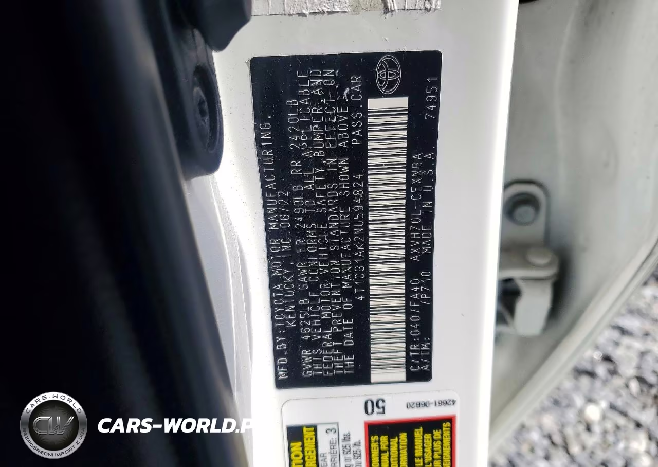 2022 Toyota Camry Le VIN:4T1C31AK2NU594824 - 13