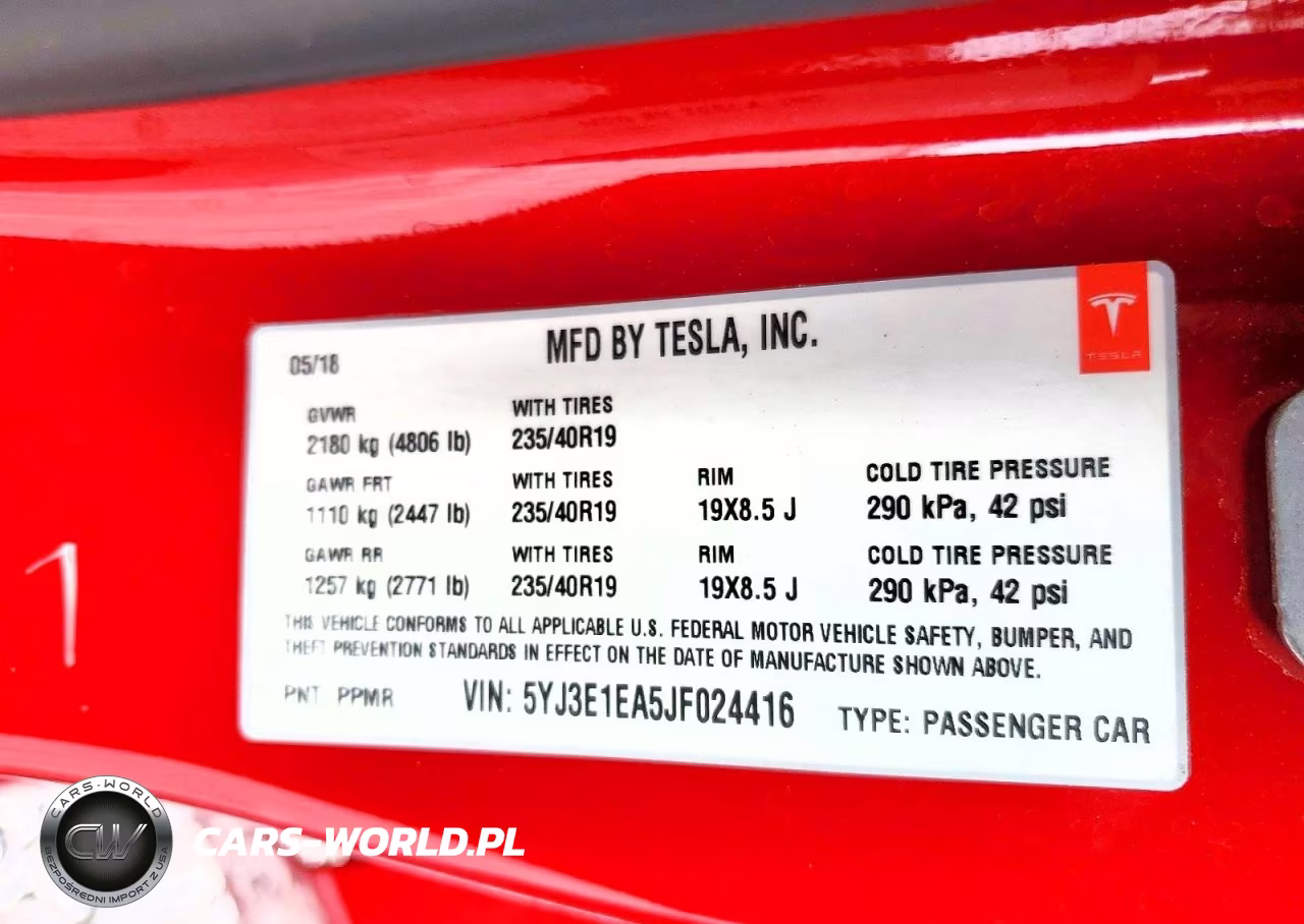 2018 Tesla Model 3 VIN:5YJ3E1EA5JF024416 - 12