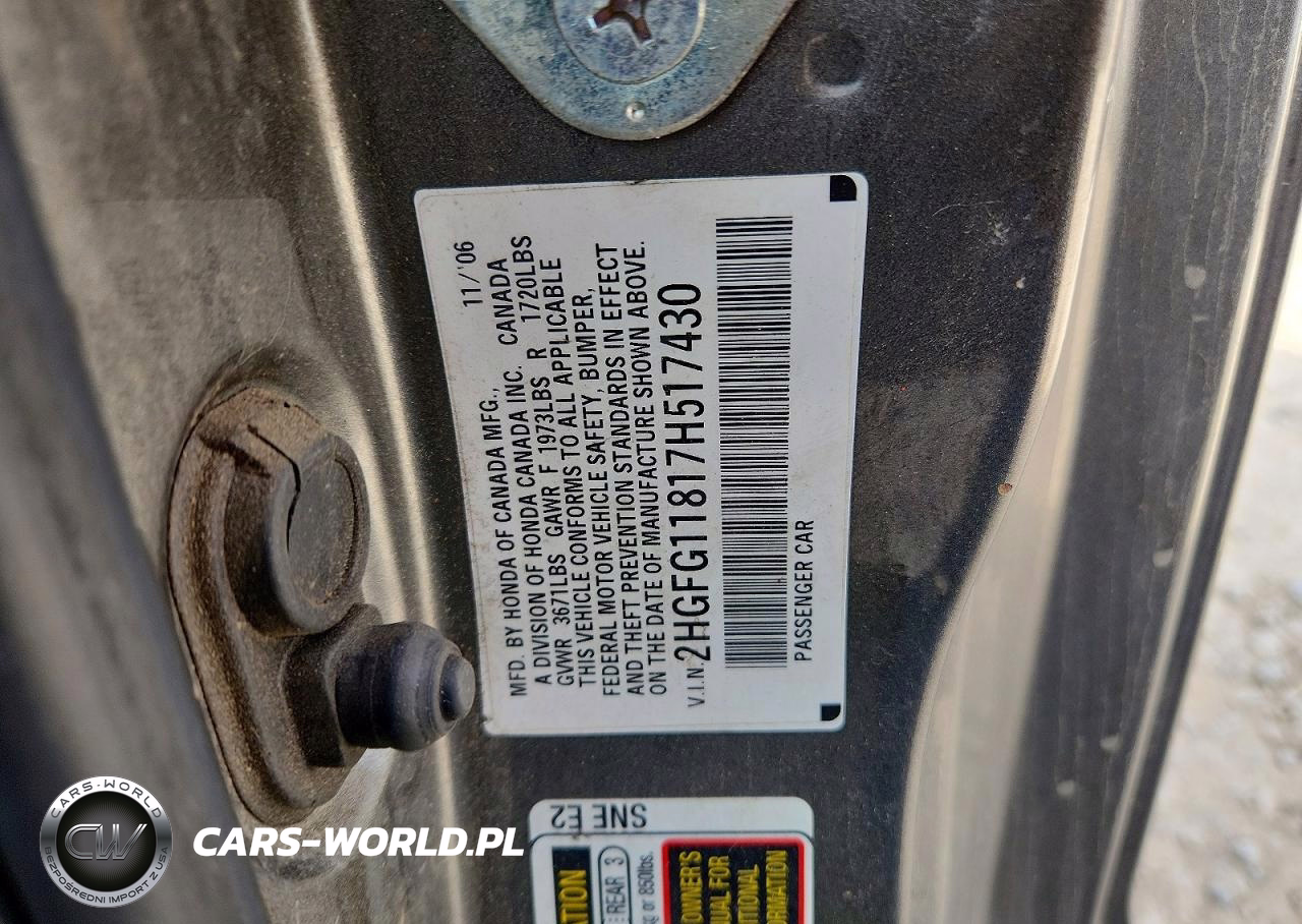 2007 Honda Civic Ex VIN:2HGFG11817H517430 - 12