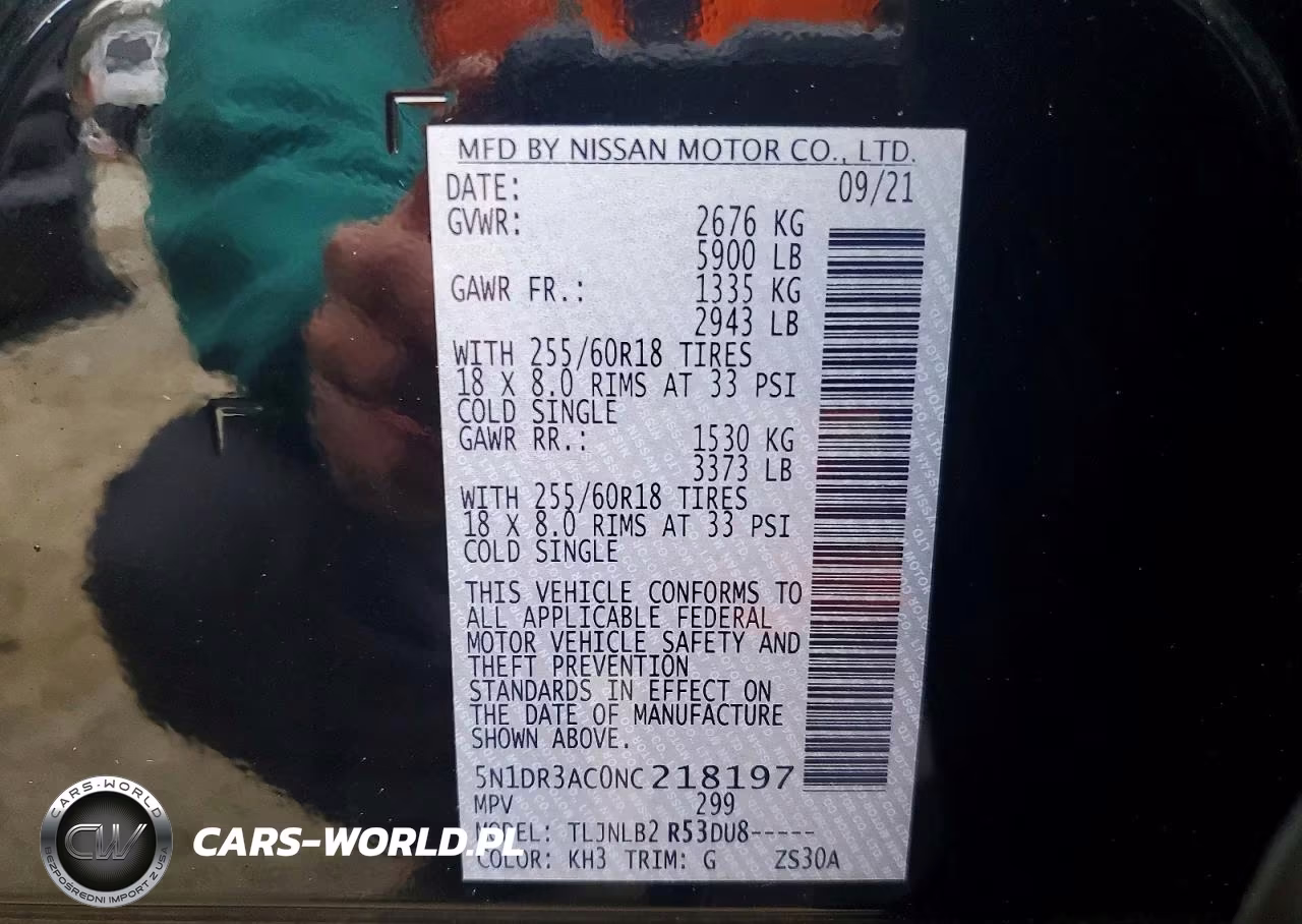 2022 Nissan Pathfinder S VIN:5N1DR3AC0NC218197 - 13