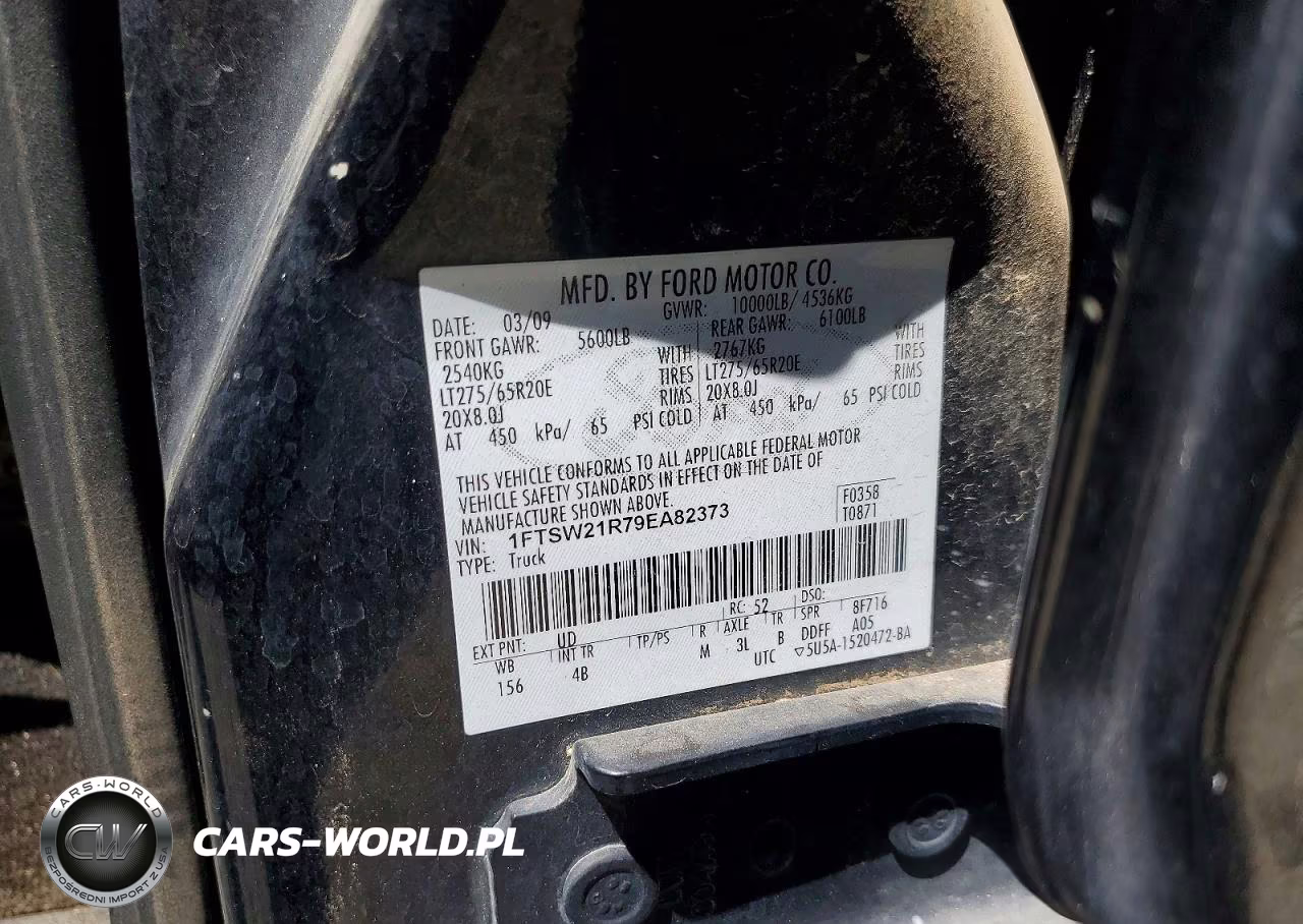 2009 Ford F250 Super Duty VIN:1FTSW21R79EA82373 - 12