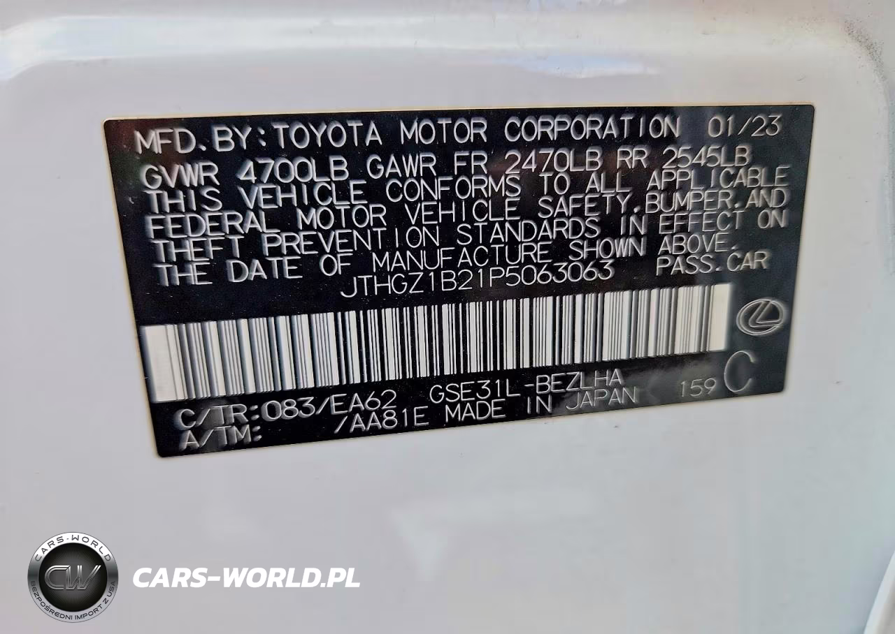 2023 Lexus Is 350 F Sport VIN:JTHGZ1B21P5063063 - 13