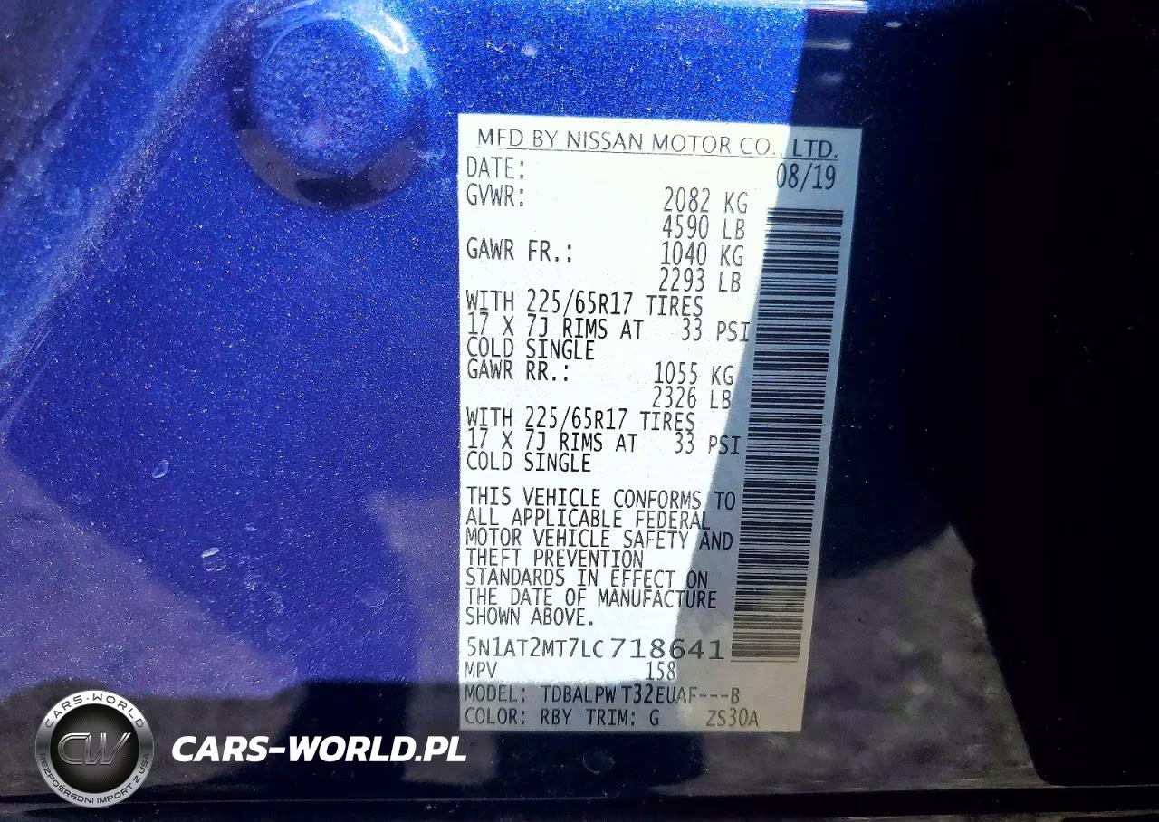 2020 Nissan Rogue S VIN:5N1AT2MT7LC718641 - 13