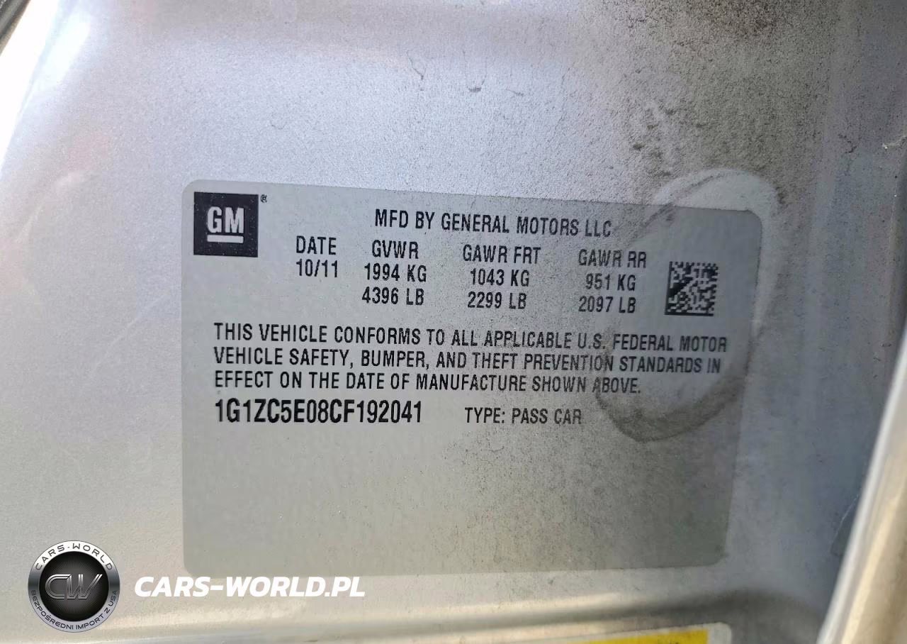 2012 Chevrolet Malibu 1Lt VIN:1G1ZC5E08CF192041 - 12
