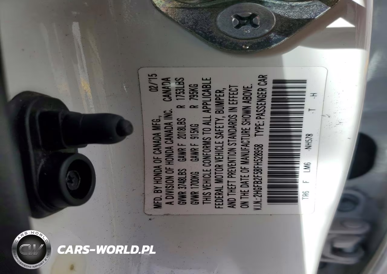 2015 Honda Civic Lx VIN:2HGFB2F58FH528958 - 12