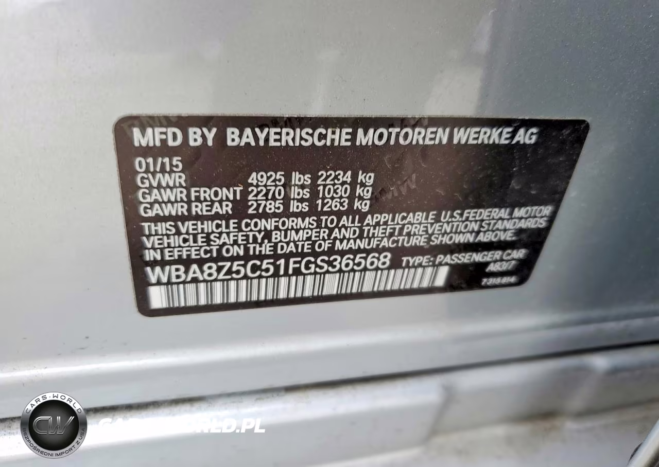 2015 BMW 328 Xigt Sulev VIN:WBA8Z5C51FGS36568 - 12