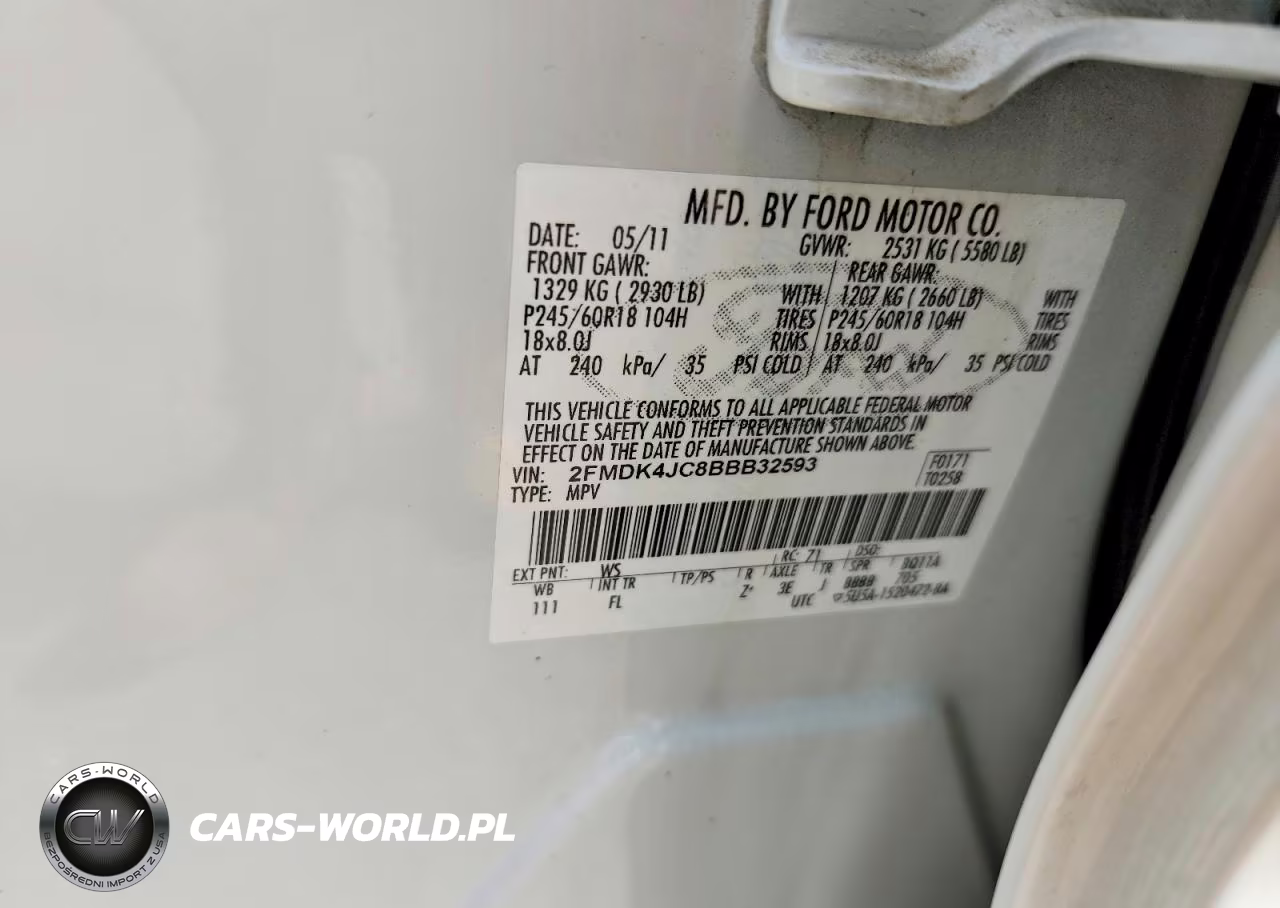 2011 Ford Edge Sel VIN:2FMDK4JC8BBB32593 - 13