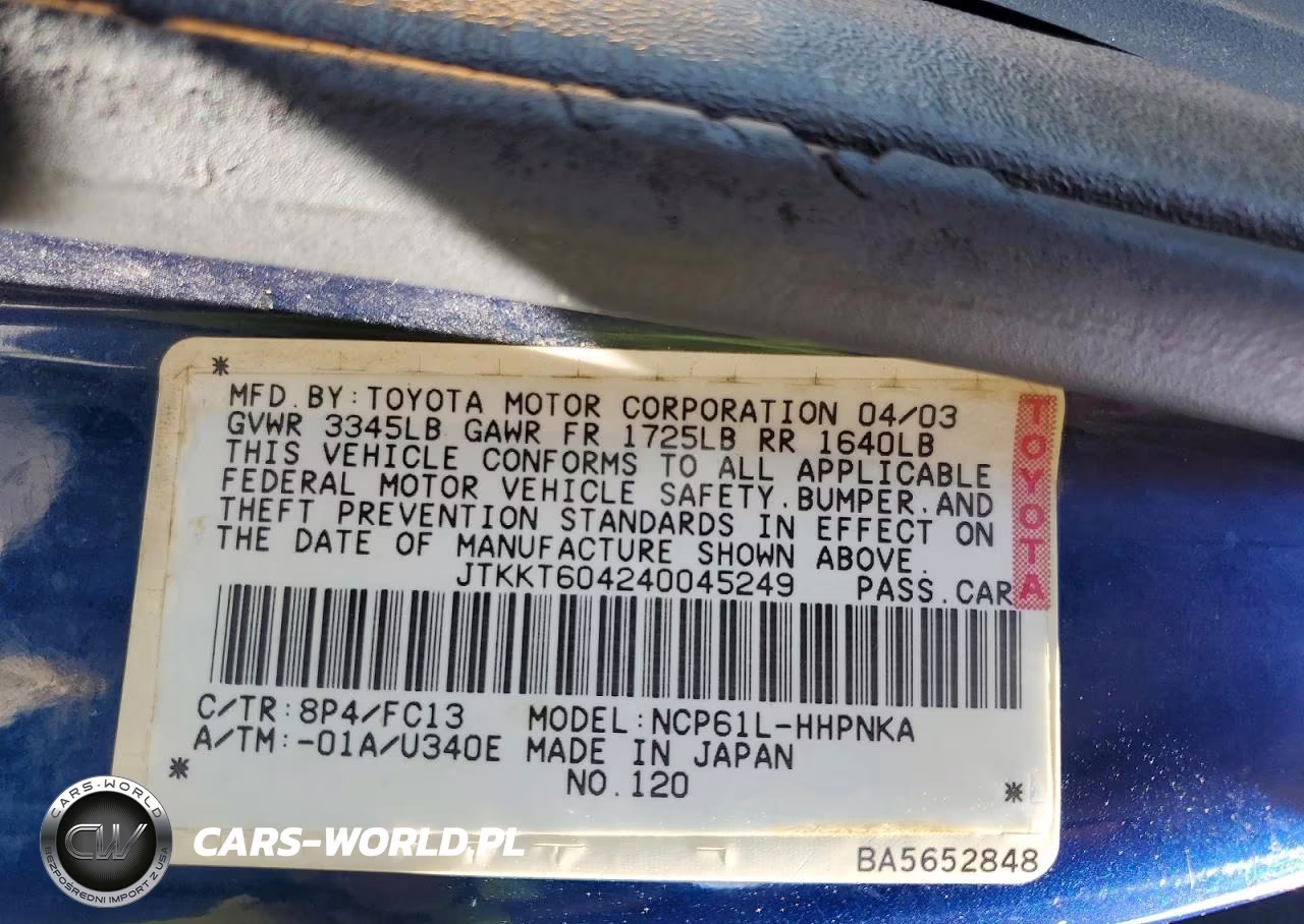 2004 Toyota Scion Xb VIN:JTKKT604240045249 - 13