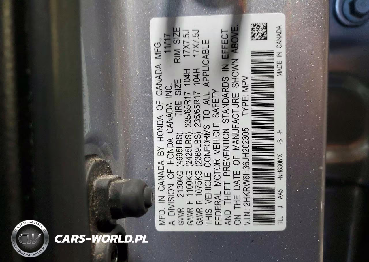 2018 Honda Cr-V Lx VIN:2HKRW6H36JH202305 - 13