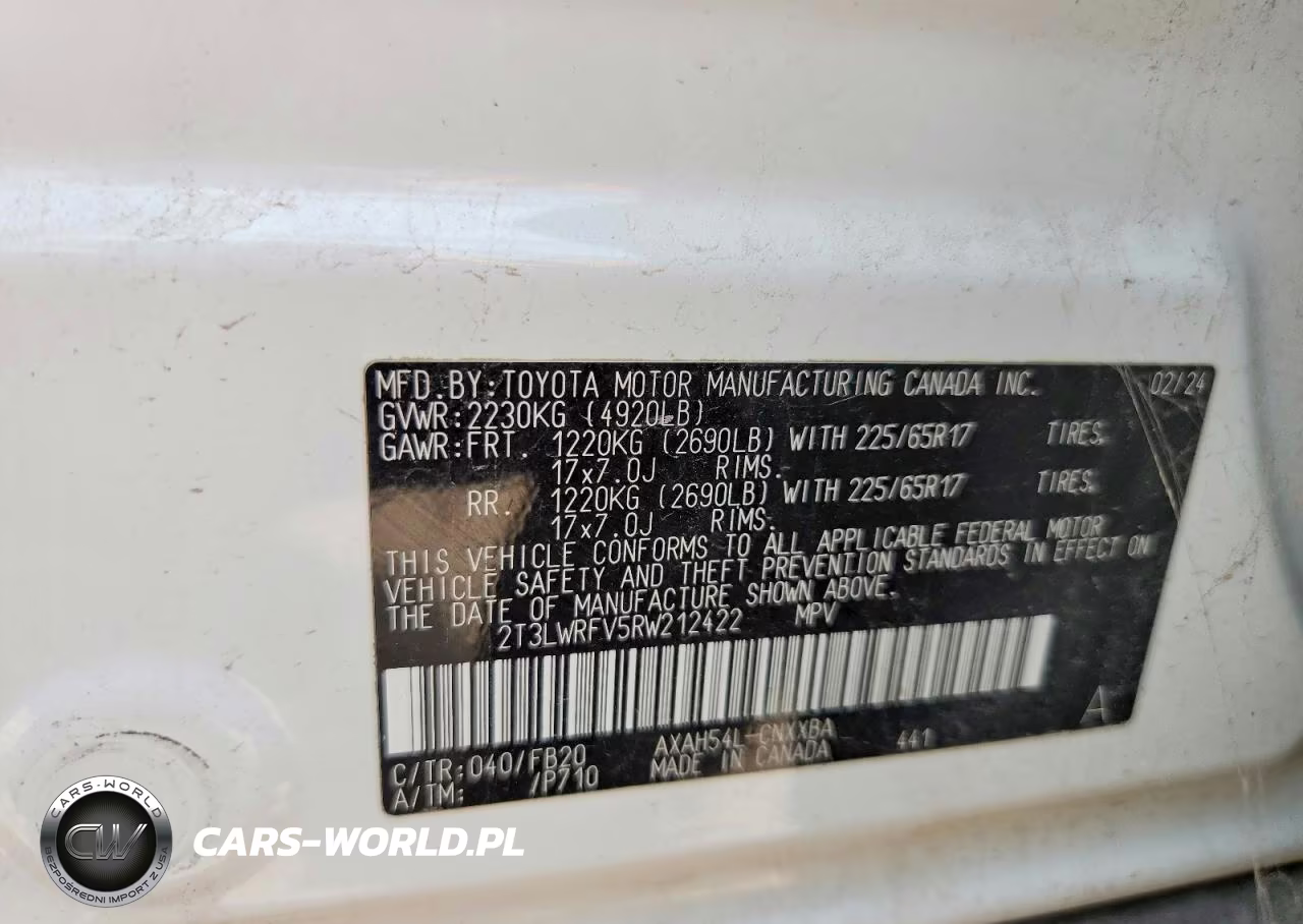 2024 Toyota Rav4 Le VIN:2T3LWRFV5RW212422 - 12