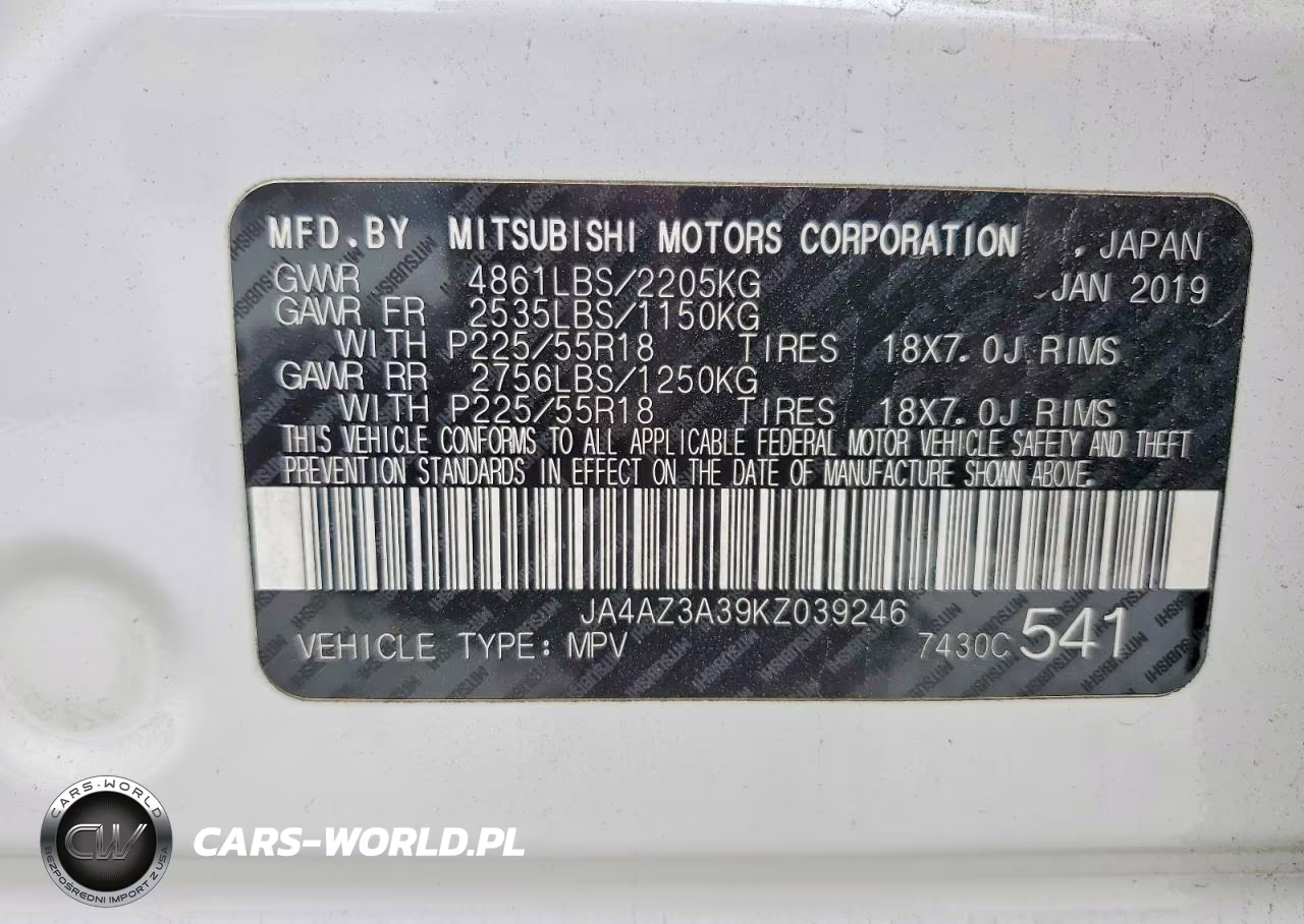 2019 Mitsubishi Outlander Se VIN:JA4AZ3A39KZ039246 - 14
