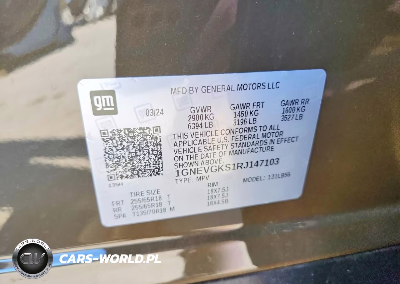 2024 Chevrolet Traverse Lt VIN:1GNEVGKS1RJ147103 - 14