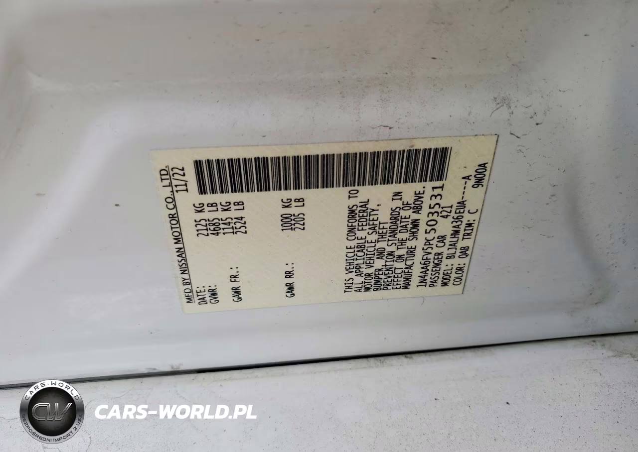 2023 Nissan Maxima Platinum VIN:1N4AA6FV5PC503531 - 12