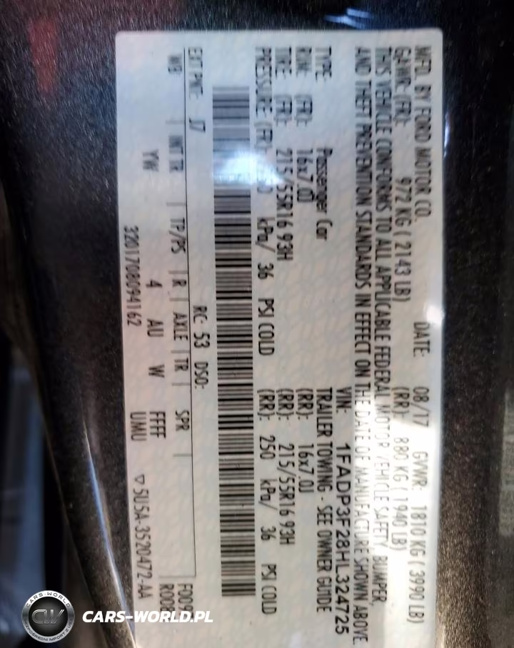 2017 Ford Focus Se VIN:1FADP3F28HL324725 - 15