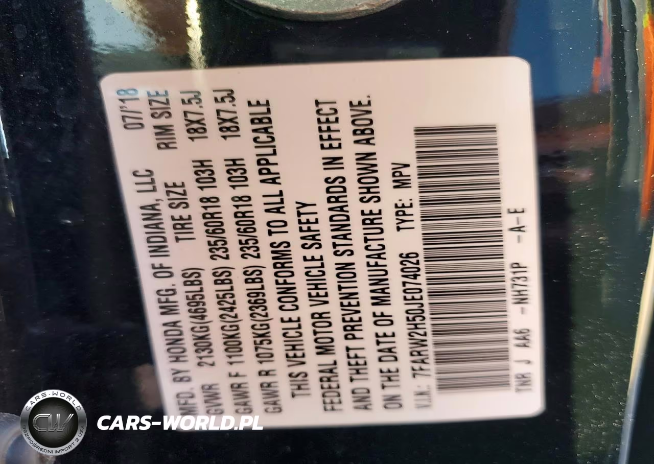 2018 Honda Cr-V Ex VIN:7FARW2H50JE074026 - 13