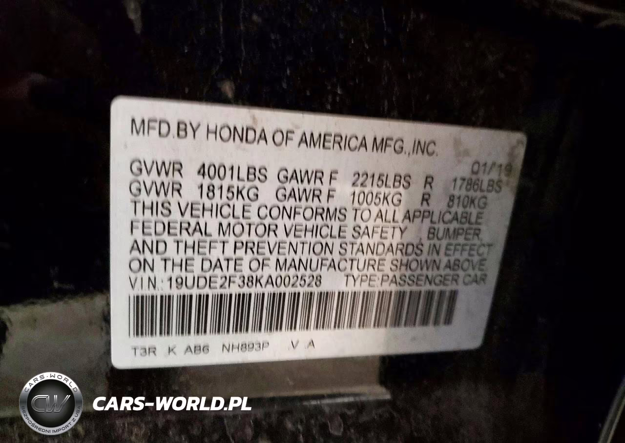 2019 Acura Ilx VIN:19UDE2F38KA002528 - 12