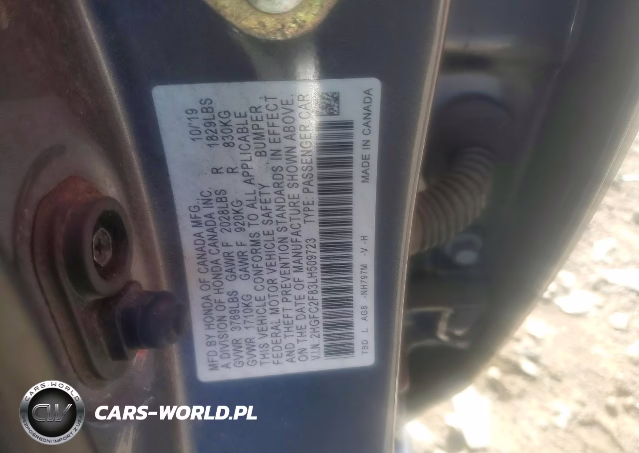 2020 Honda Civic Sport VIN:2HGFC2F83LH509723 - 12