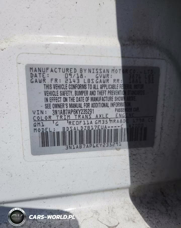 2019 Nissan Sentra Sv VIN:3N1AB7AP6KY235291 - 13