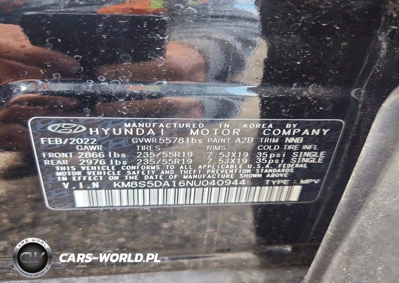 2022 Hyundai Santa Fe Limited VIN:KM8S5DA16NU040944 - 13