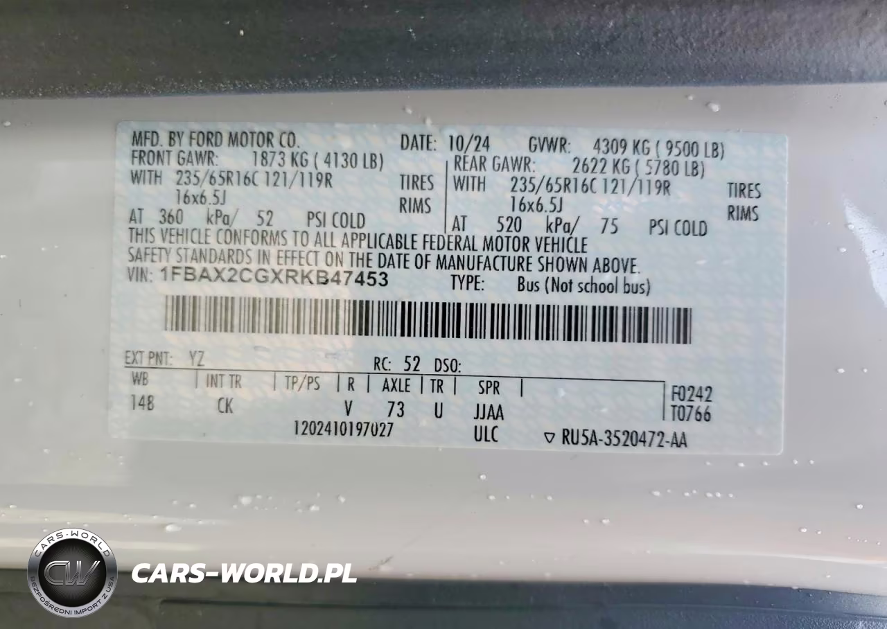 2024 Ford Transit T-350 VIN:1FBAX2CGXRKB47453 - 13