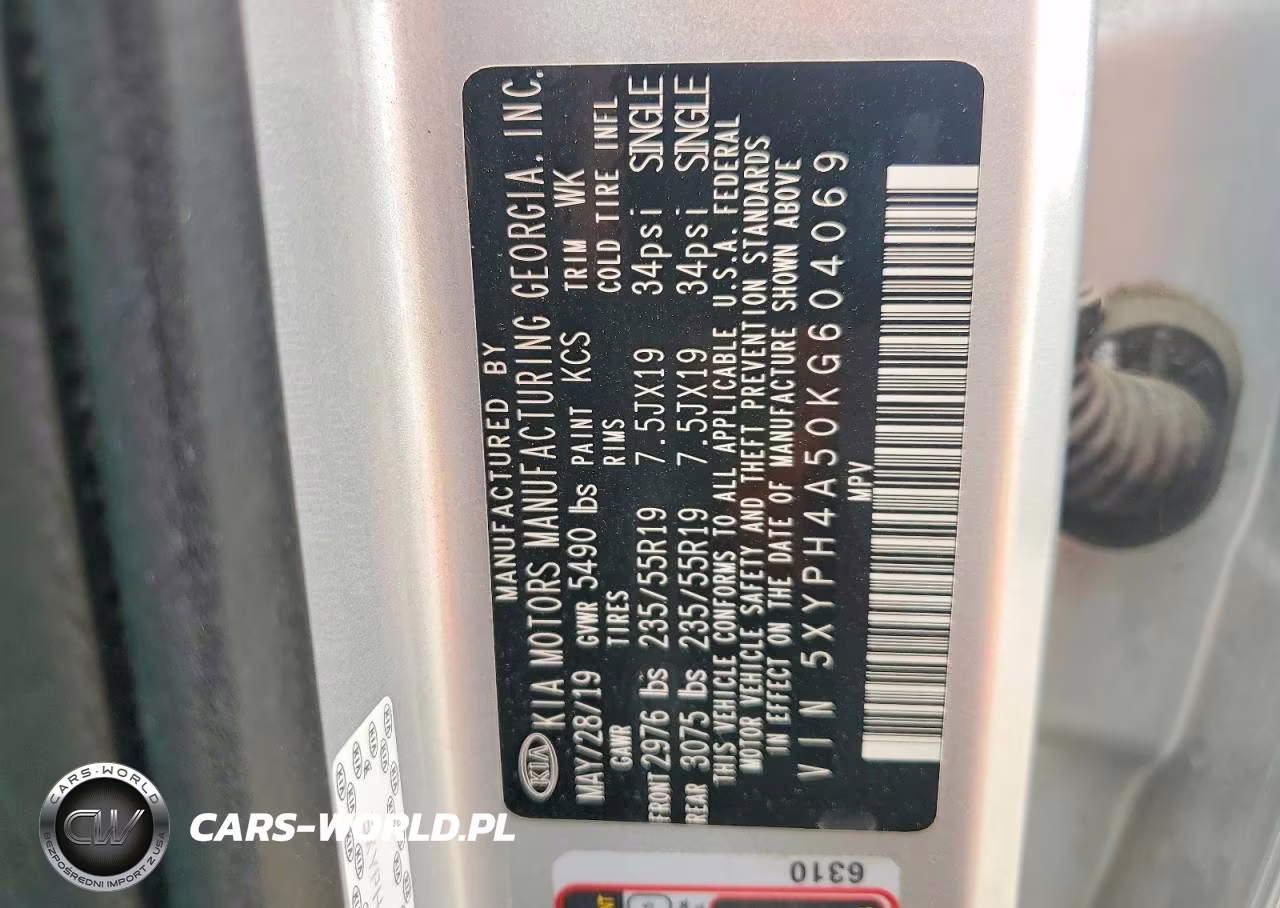 2019 Kia Sorento Ex Sport VIN:5XYPH4A50KG604069 - 13