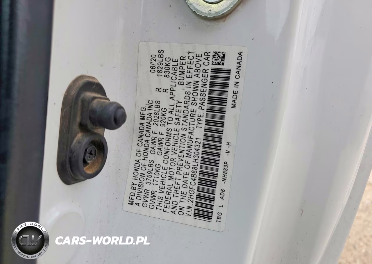 2020 Honda Civic Sport VIN:2HGFC4B88LH304321 - 13