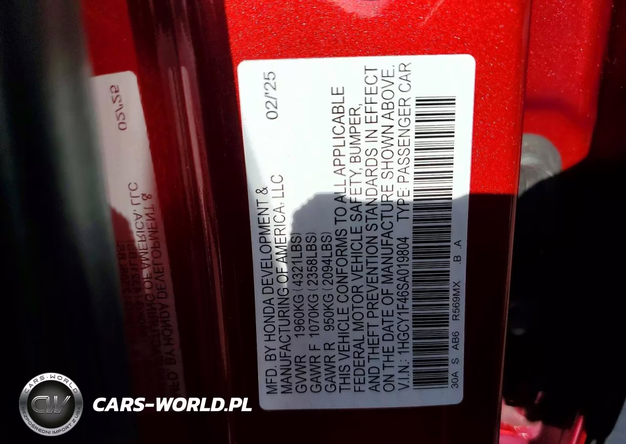 2025 Honda Accord Se VIN:1HGCY1F46SA019804 - 12