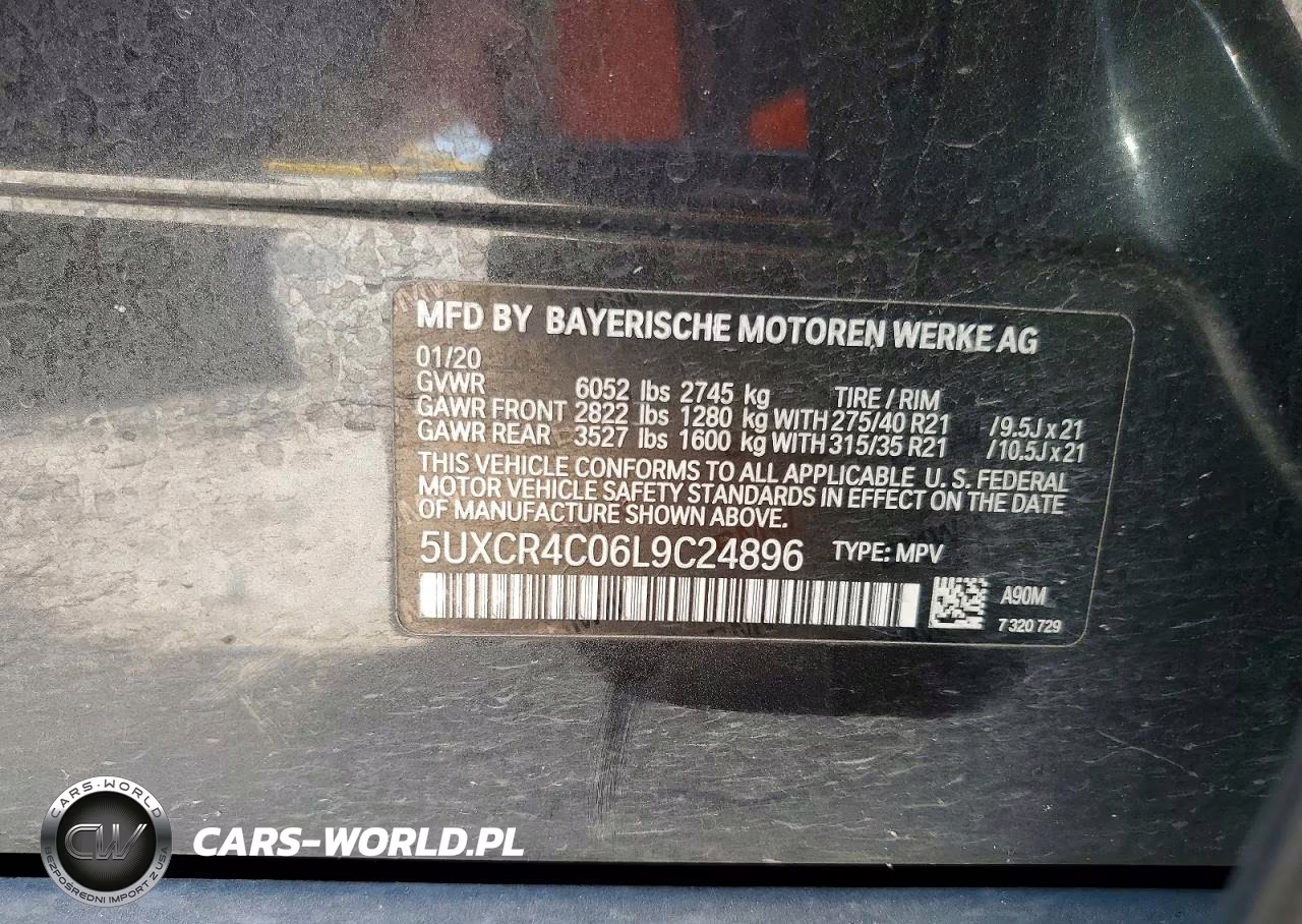 2020 BMW X5 Sdrive 40I VIN:5UXCR4C06L9C24896 - 12