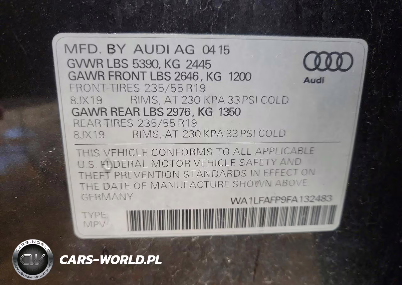 2015 Audi Q5 Premium Plus VIN:WA1LFAFP9FA132483 - 13