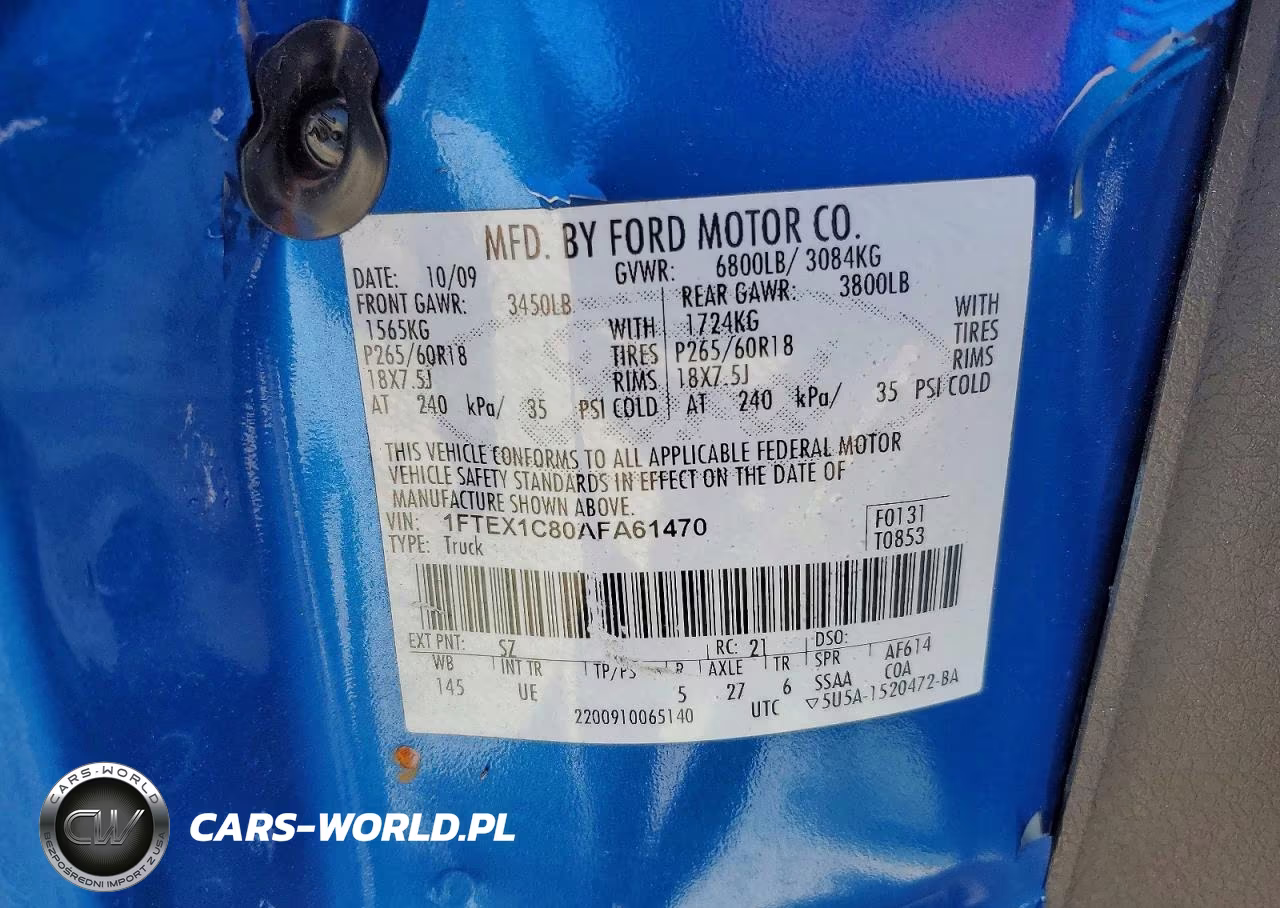 2010 Ford F150 Super Cab VIN:1FTEX1C80AFA61470 - 12