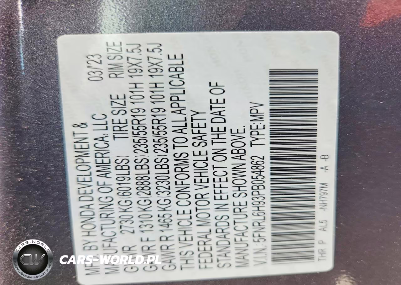 2023 Honda Odyssey Elite VIN:5FNRL6H93PB054862 - 13