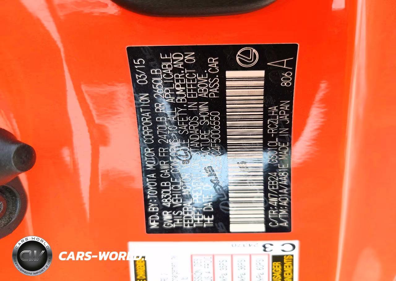 2015 Lexus Rc 350 VIN:JTHHE5BC4F5006550 - 12