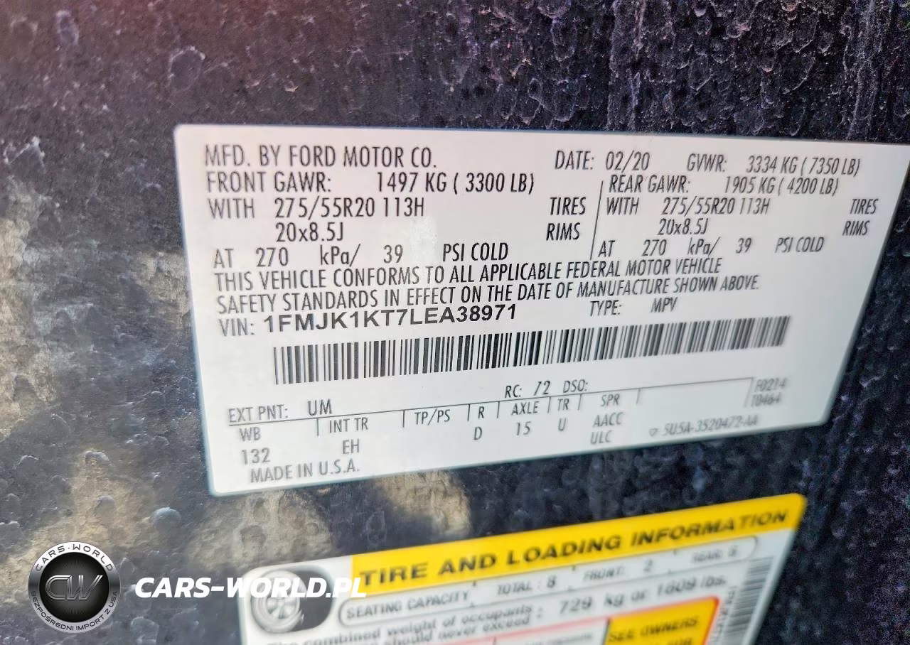 2020 Ford Expedition Max Limited VIN:1FMJK1KT7LEA38971 - 13